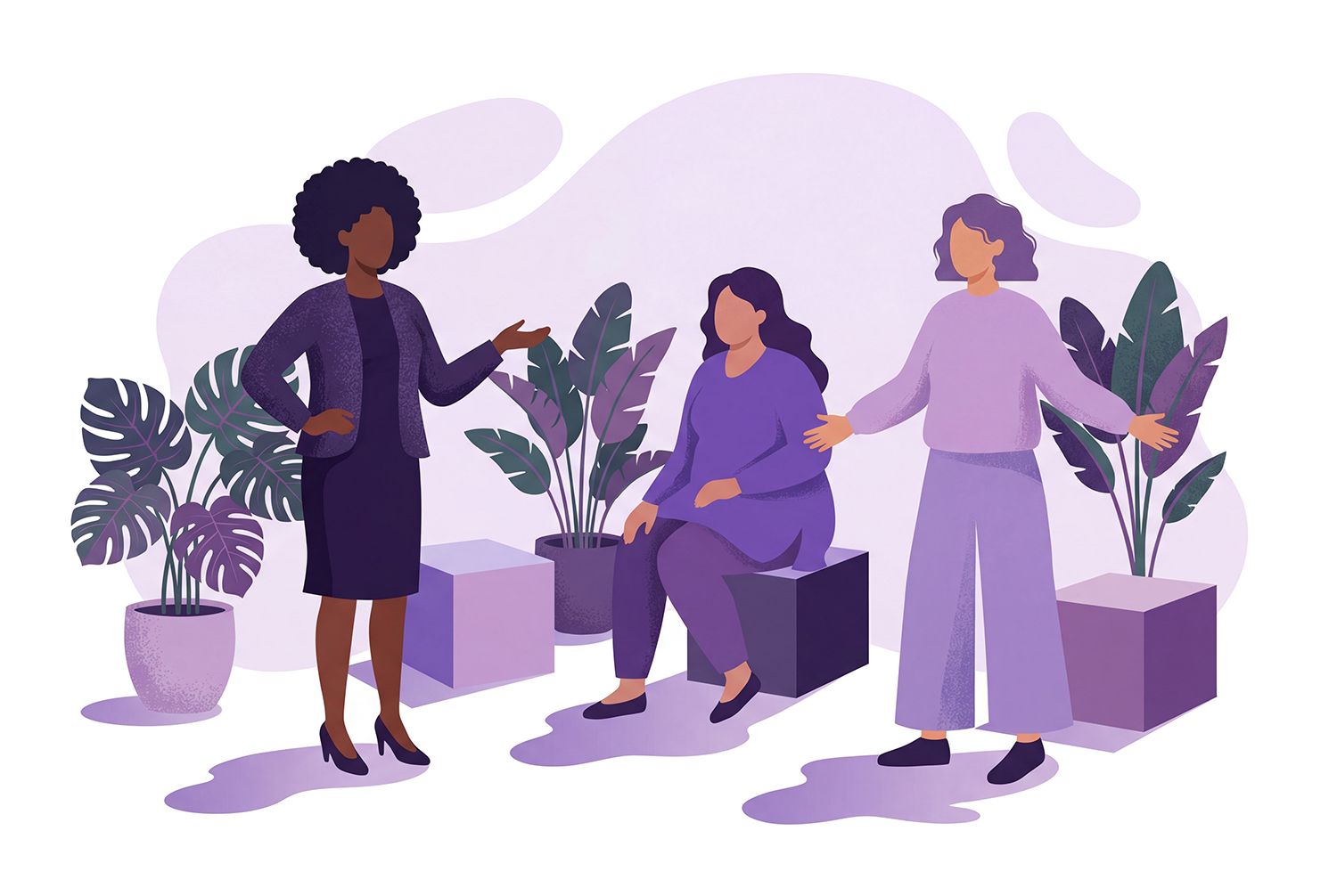 Solicitor advising clients on a financial settlement